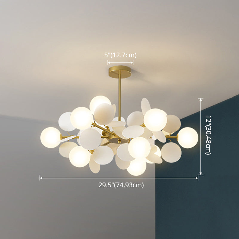 Balloon Hanging Light Fixtures Cartoon Metallic Drop Pendant with Glass Shade for Bedroom Clearhalo 'Ceiling Lights' 'Pendant Lights' 'Pendants' Lighting' 2579107