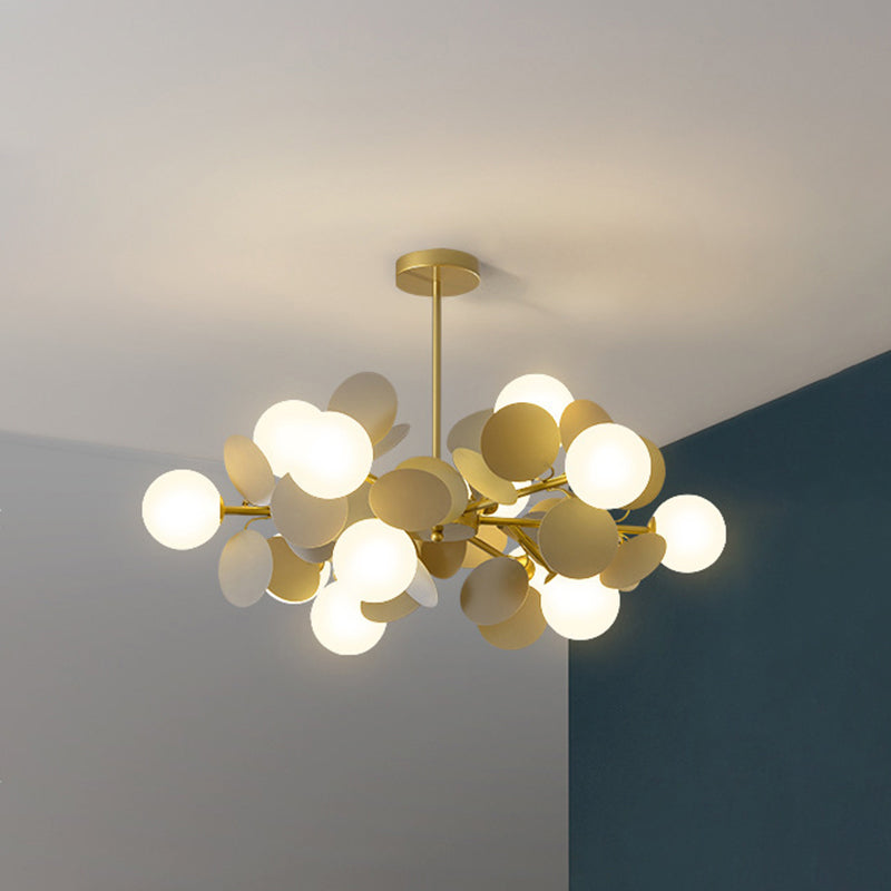 Balloon Hanging Light Fixtures Cartoon Metallic Drop Pendant with Glass Shade for Bedroom 12 Grey Clearhalo 'Ceiling Lights' 'Pendant Lights' 'Pendants' Lighting' 2579109