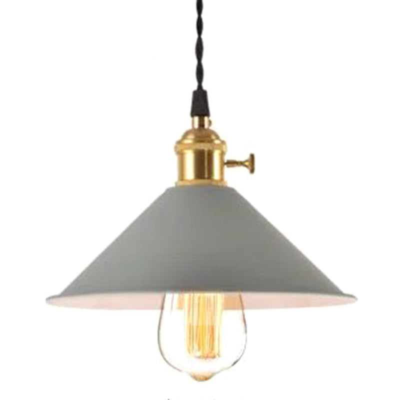 Nordic Industrial Umbrella Pendant Light Metal Colorful Macarons 1-Light Pendant Lighting Grey Clearhalo 'Art Deco Pendants' 'Cast Iron' 'Ceiling Lights' 'Ceramic' 'Crystal' 'Industrial Pendants' 'Industrial' 'Metal' 'Middle Century Pendants' 'Pendant Lights' 'Pendants' 'Tiffany' Lighting' 2579348