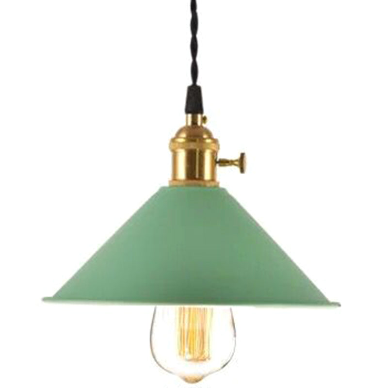 Nordic Industrial Umbrella Pendant Light Metal Colorful Macarons 1-Light Pendant Lighting Green Clearhalo 'Art Deco Pendants' 'Cast Iron' 'Ceiling Lights' 'Ceramic' 'Crystal' 'Industrial Pendants' 'Industrial' 'Metal' 'Middle Century Pendants' 'Pendant Lights' 'Pendants' 'Tiffany' Lighting' 2579352