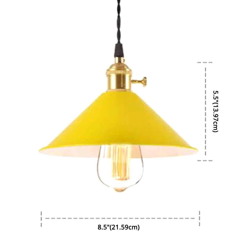 Nordic Industrial Umbrella Pendant Light Metal Colorful Macarons 1-Light Pendant Lighting Clearhalo 'Art Deco Pendants' 'Cast Iron' 'Ceiling Lights' 'Ceramic' 'Crystal' 'Industrial Pendants' 'Industrial' 'Metal' 'Middle Century Pendants' 'Pendant Lights' 'Pendants' 'Tiffany' Lighting' 2579365