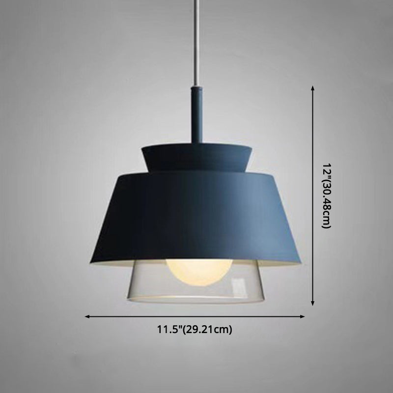 Modern Upside Down Trifle Pendant Light Metal Macarons 1-Light Pendant Lighting for Dining Room Table Clearhalo 'Ceiling Lights' 'Modern Pendants' 'Modern' 'Pendant Lights' 'Pendants' Lighting' 2579502