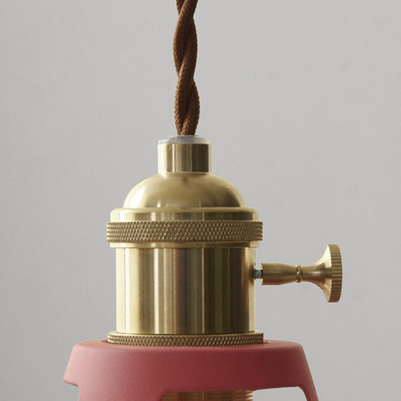 Macarons Industrial Barn Shade Pendant Light Metal 1-Light Pendant Lighting For Restaurant Clearhalo 'Art Deco Pendants' 'Cast Iron' 'Ceiling Lights' 'Ceramic' 'Crystal' 'Industrial Pendants' 'Industrial' 'Metal' 'Middle Century Pendants' 'Pendant Lights' 'Pendants' 'Tiffany' Lighting' 2579618