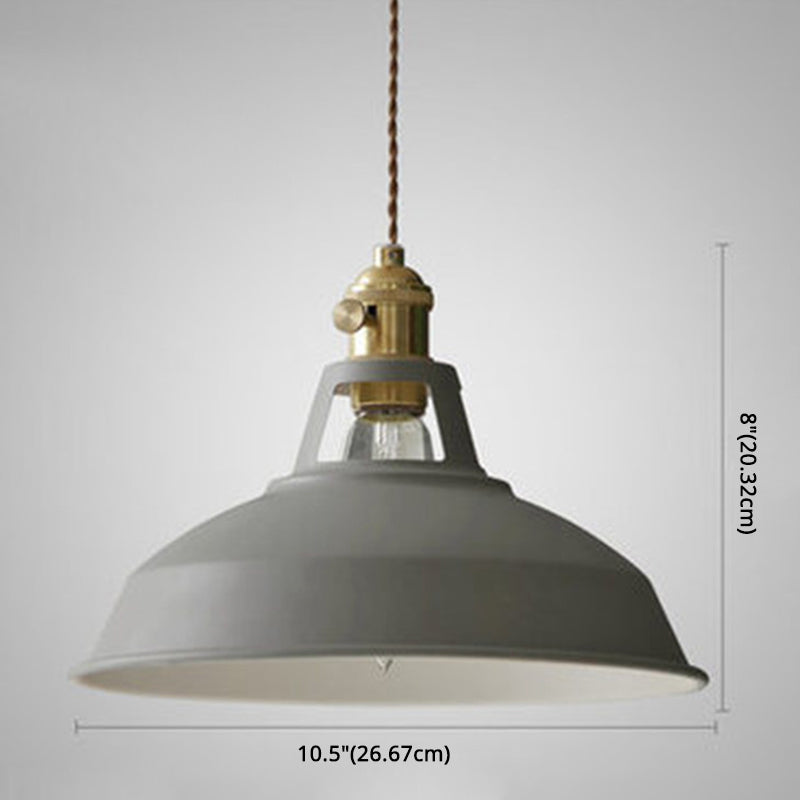 Macarons Industrial Barn Shade Pendant Light Metal 1-Light Pendant Lighting For Restaurant Clearhalo 'Art Deco Pendants' 'Cast Iron' 'Ceiling Lights' 'Ceramic' 'Crystal' 'Industrial Pendants' 'Industrial' 'Metal' 'Middle Century Pendants' 'Pendant Lights' 'Pendants' 'Tiffany' Lighting' 2579622