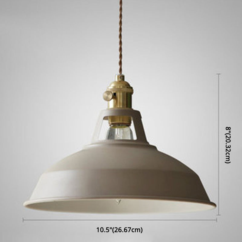 Macarons Industrial Barn Shade Pendant Light Metal 1-Light Pendant Lighting For Restaurant Clearhalo 'Art Deco Pendants' 'Cast Iron' 'Ceiling Lights' 'Ceramic' 'Crystal' 'Industrial Pendants' 'Industrial' 'Metal' 'Middle Century Pendants' 'Pendant Lights' 'Pendants' 'Tiffany' Lighting' 2579626