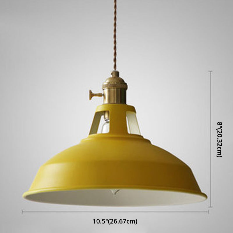 Macarons Industrial Barn Shade Pendant Light Metal 1-Light Pendant Lighting For Restaurant Clearhalo 'Art Deco Pendants' 'Cast Iron' 'Ceiling Lights' 'Ceramic' 'Crystal' 'Industrial Pendants' 'Industrial' 'Metal' 'Middle Century Pendants' 'Pendant Lights' 'Pendants' 'Tiffany' Lighting' 2579629