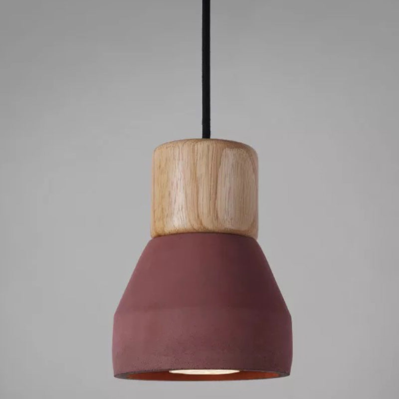 Cement Tapered Hanging Light Nordic Minimalist Style 1 Light Restaurant Down Mini Pendant Clearhalo 'Ceiling Lights' 'Modern Pendants' 'Modern' 'Pendant Lights' 'Pendants' Lighting' 2579885