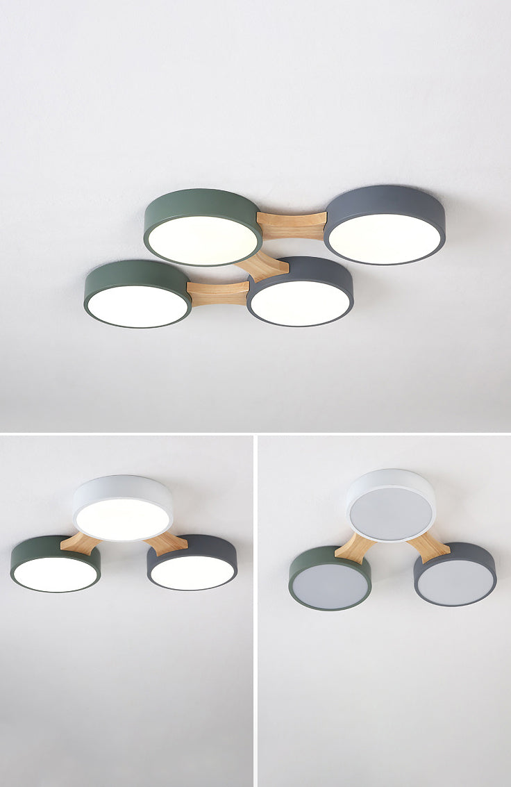 Modernism Simplicity LED Ceiling Fixture Light Wooden Flush Mount Light for Bedroom Dining Room Clearhalo 'Ceiling Lights' 'Close To Ceiling Lights' 'Close to ceiling' 'Flush mount' Lighting' 2586879