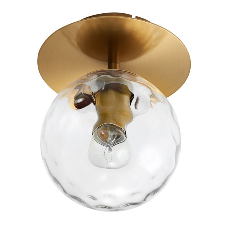 Bubble Semi Flush Mount Lighting Ultra-Contemporary Clear Prismatic Glass Ceiling Flush Mount Lights for Hallway Clearhalo 'Ceiling Lights' 'Close To Ceiling Lights' 'Close to ceiling' 'Semi-flushmount' Lighting' 2588417