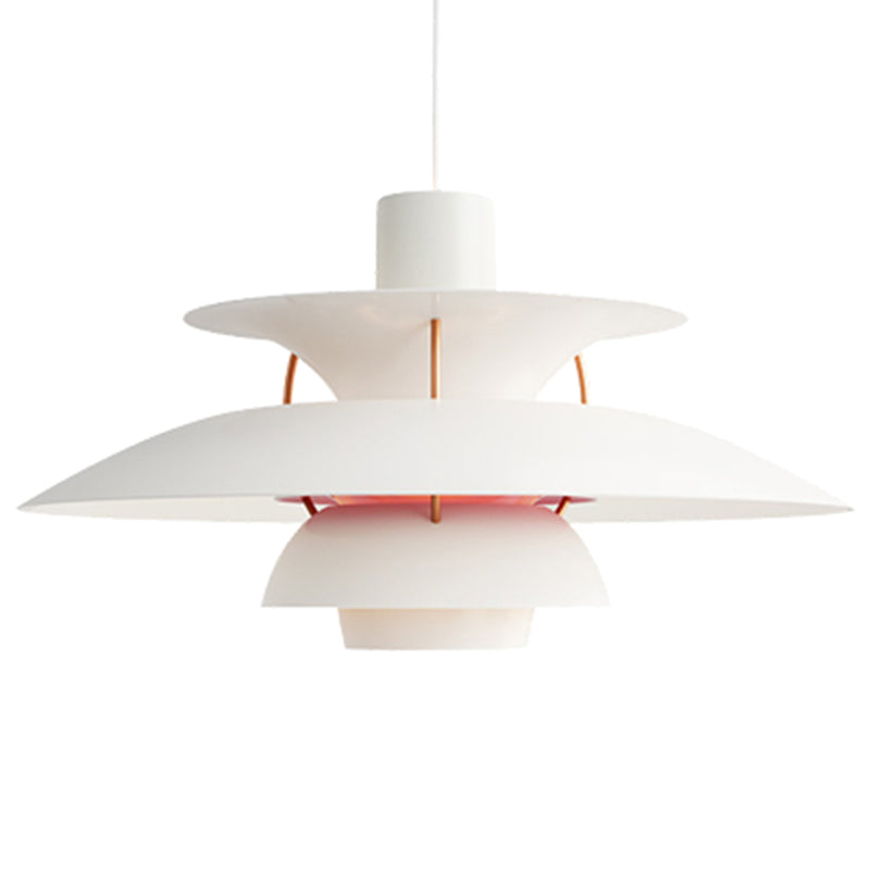 Metal Flying Saucer Hanging Light 1 Light Nordic Style Hanging Lamp for Restaurant White Clearhalo 'Ceiling Lights' 'Lighting' 'Pendant Lights' 2588579_e72f7d51-6d8e-43ba-a869-579e53295301