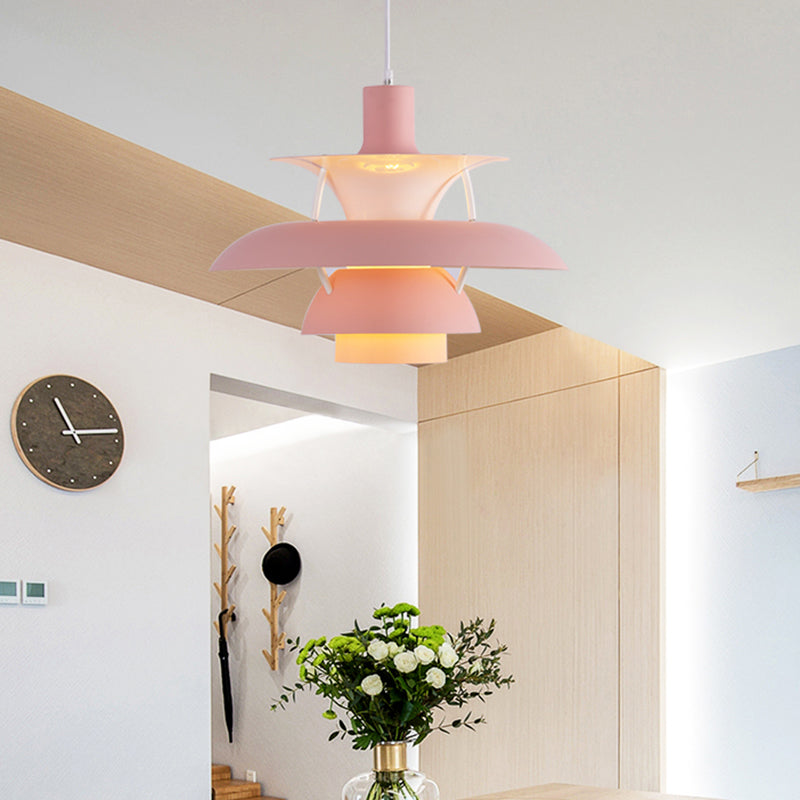 Metal Flying Saucer Hanging Light 1 Light Nordic Style Hanging Lamp for Restaurant Clearhalo 'Ceiling Lights' 'Lighting' 'Pendant Lights' 2588580_306bed60-3333-40ad-a6ba-c06eb399686a