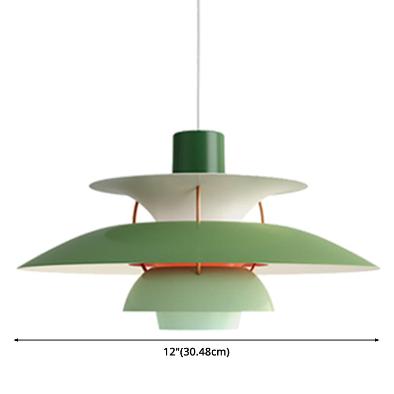 Metal Flying Saucer Hanging Light 1 Light Nordic Style Hanging Lamp for Restaurant Clearhalo 'Ceiling Lights' 'Lighting' 'Pendant Lights' 2588598_b8e78c1c-e289-4f8b-afd8-5af1e6bb2887