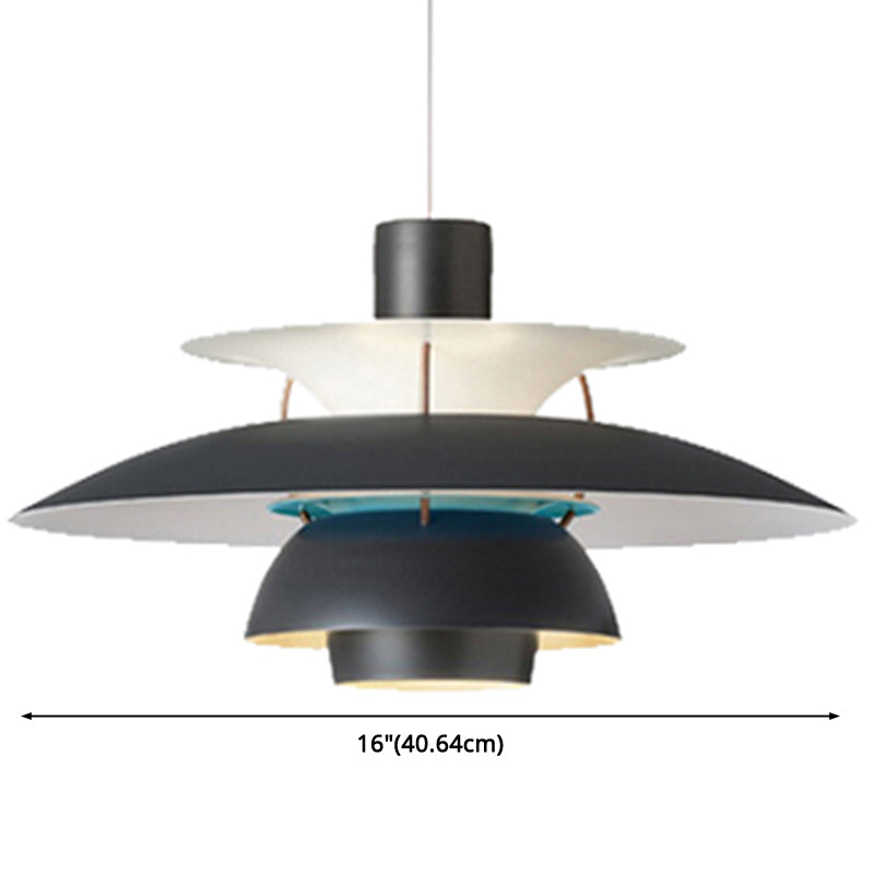 Metal Flying Saucer Hanging Light 1 Light Nordic Style Hanging Lamp for Restaurant Clearhalo 'Ceiling Lights' 'Lighting' 'Pendant Lights' 2588602_2b7c70b8-56b3-4936-9196-8383f189c604