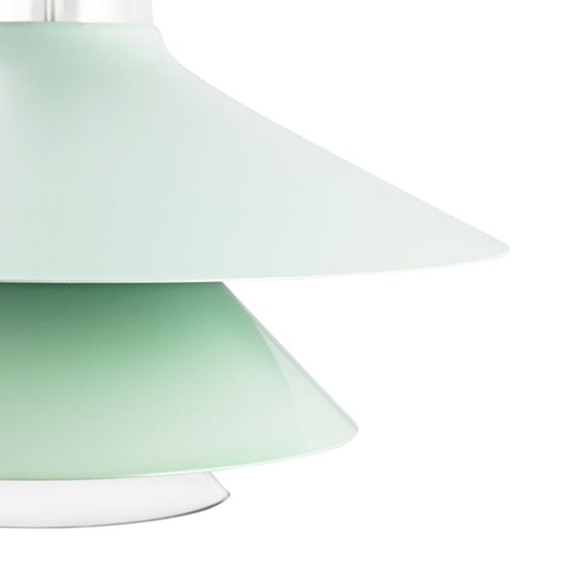 1 Light Layered Concentric Tiers Shade Pendant Lamp Nordic Style Metal Hanging Lamp for Bedroom Clearhalo 'Ceiling Lights' 'Modern Pendants' 'Modern' 'Pendant Lights' 'Pendants' Lighting' 2588725