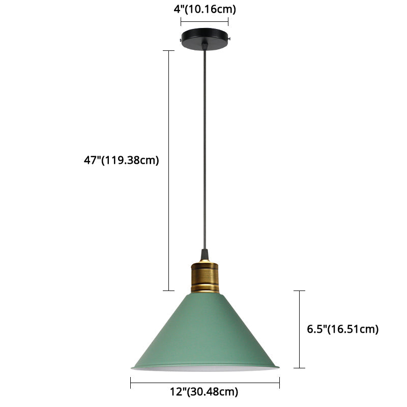Metal Tapered Hanging Light Nordic Modern Style 1 Light Restaurant Ceiling Pendant Lamp Clearhalo 'Art Deco Pendants' 'Black' 'Cast Iron' 'Ceiling Lights' 'Ceramic' 'Crystal' 'Industrial Pendants' 'Industrial' 'Metal' 'Middle Century Pendants' 'Pendant Lights' 'Pendants' 'Rustic Pendants' 'Tiffany' Lighting' 2588762