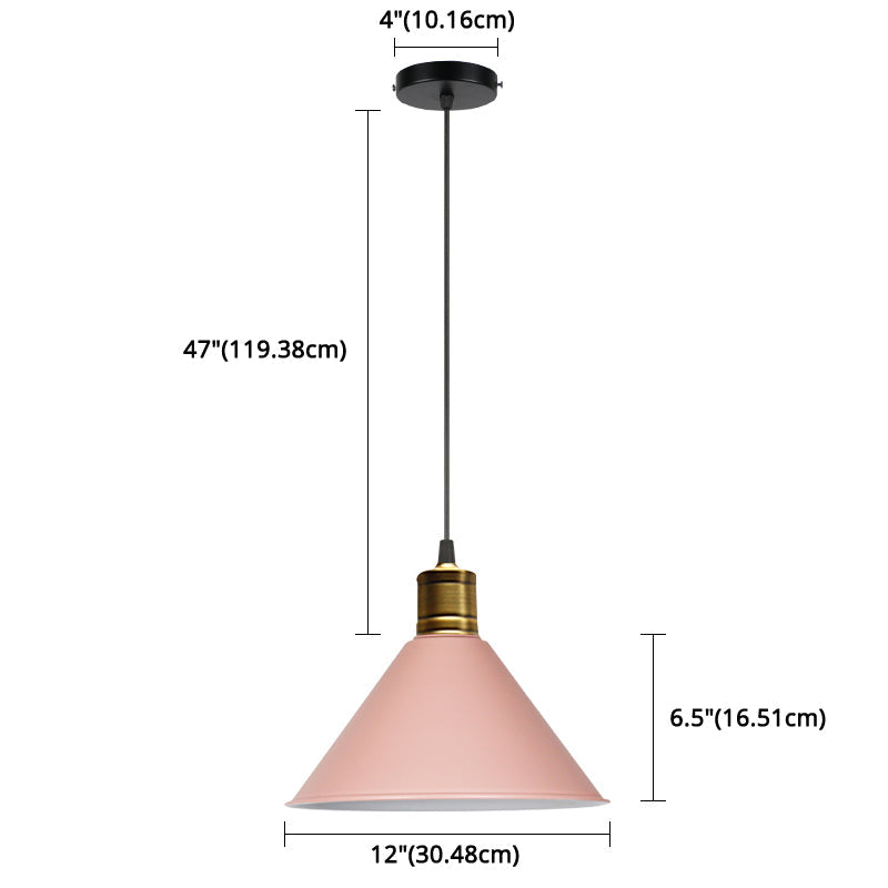 Metal Tapered Hanging Light Nordic Modern Style 1 Light Restaurant Ceiling Pendant Lamp Clearhalo 'Art Deco Pendants' 'Black' 'Cast Iron' 'Ceiling Lights' 'Ceramic' 'Crystal' 'Industrial Pendants' 'Industrial' 'Metal' 'Middle Century Pendants' 'Pendant Lights' 'Pendants' 'Rustic Pendants' 'Tiffany' Lighting' 2588766