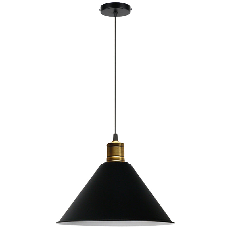 Metal Tapered Hanging Light Nordic Modern Style 1 Light Restaurant Ceiling Pendant Lamp Black 16" Clearhalo 'Art Deco Pendants' 'Black' 'Cast Iron' 'Ceiling Lights' 'Ceramic' 'Crystal' 'Industrial Pendants' 'Industrial' 'Metal' 'Middle Century Pendants' 'Pendant Lights' 'Pendants' 'Rustic Pendants' 'Tiffany' Lighting' 2588774