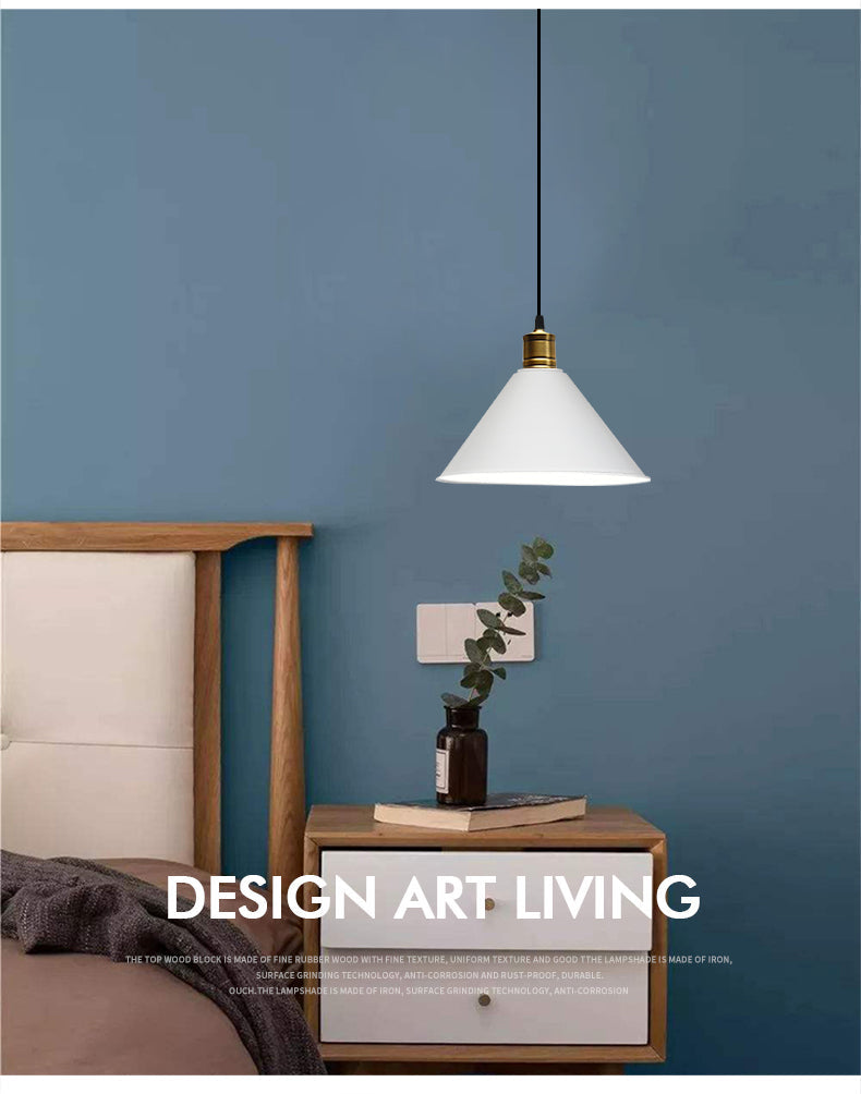 Metal Tapered Hanging Light Nordic Modern Style 1 Light Restaurant Ceiling Pendant Lamp Clearhalo 'Art Deco Pendants' 'Black' 'Cast Iron' 'Ceiling Lights' 'Ceramic' 'Crystal' 'Industrial Pendants' 'Industrial' 'Metal' 'Middle Century Pendants' 'Pendant Lights' 'Pendants' 'Rustic Pendants' 'Tiffany' Lighting' 2588785
