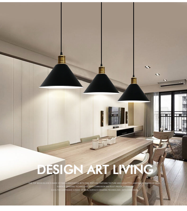 Metal Tapered Hanging Light Nordic Modern Style 1 Light Restaurant Ceiling Pendant Lamp Clearhalo 'Art Deco Pendants' 'Black' 'Cast Iron' 'Ceiling Lights' 'Ceramic' 'Crystal' 'Industrial Pendants' 'Industrial' 'Metal' 'Middle Century Pendants' 'Pendant Lights' 'Pendants' 'Rustic Pendants' 'Tiffany' Lighting' 2588788