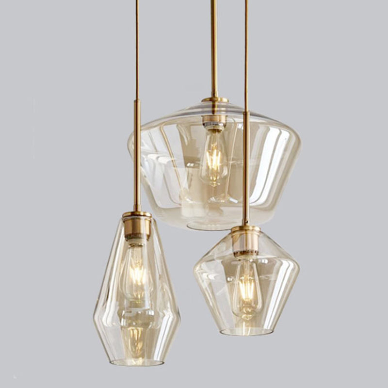 1 Light Pendant Light Modern Minimalist Glass Shade Dining Room Hanging Lamp Clearhalo 'Ceiling Lights' 'Glass shade' 'Glass' 'Modern Pendants' 'Modern' 'Pendant Lights' 'Pendants' Lighting' 2589024
