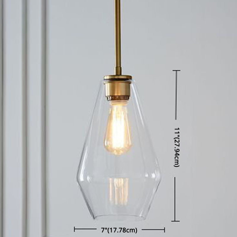 1 Light Pendant Light Modern Minimalist Glass Shade Dining Room Hanging Lamp Clearhalo 'Ceiling Lights' 'Glass shade' 'Glass' 'Modern Pendants' 'Modern' 'Pendant Lights' 'Pendants' Lighting' 2589041