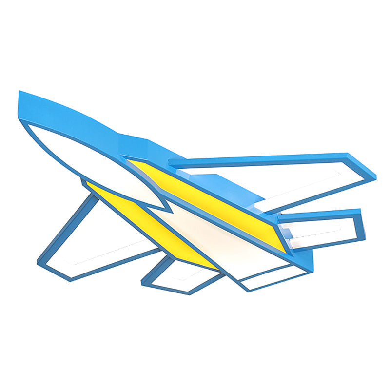 Airplane Flush Mount Light 1 Light Metal Cartoon Flush Mount Spotlight for Children Bedroom Clearhalo 'Ceiling Lights' 'Close To Ceiling Lights' 'Close to ceiling' 'Flush mount' Lighting' 2589298