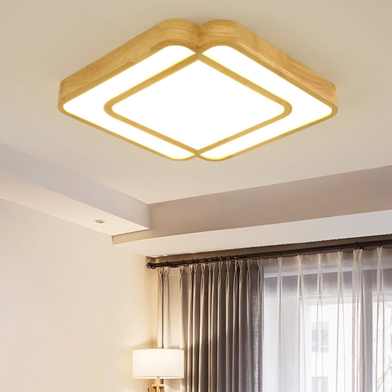 Square Semi Flush Chandelier Contemporary Acrylic Ceiling Mounted Fixture for Living Room Clearhalo 'Ceiling Lights' 'Close To Ceiling Lights' 'Close to ceiling' 'Flush mount' Lighting' 2589527