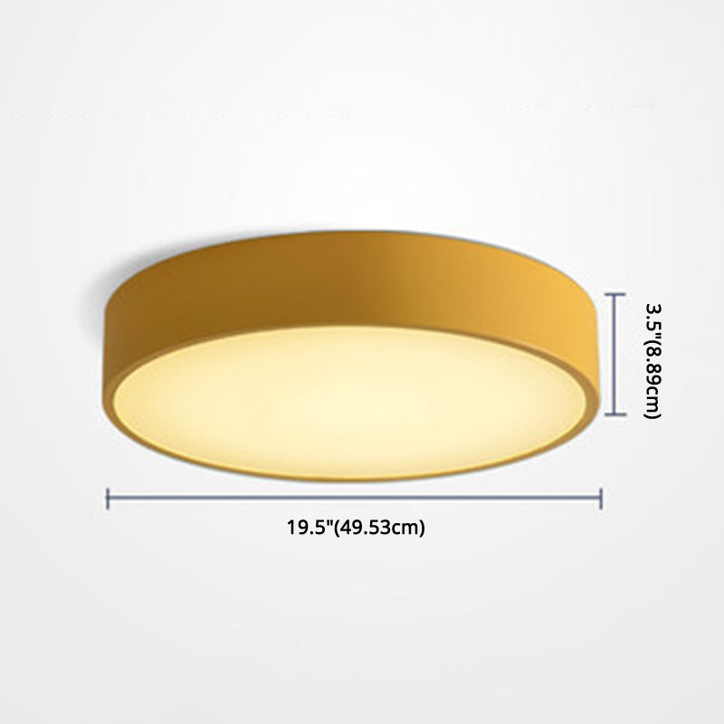 Round Flush Mount Lighting 1 Light Aluminum Minimalist Flush Ceiling Light Fixtures Clearhalo 'Ceiling Lights' 'Close To Ceiling Lights' 'Close to ceiling' 'Flush mount' Lighting' 2590475