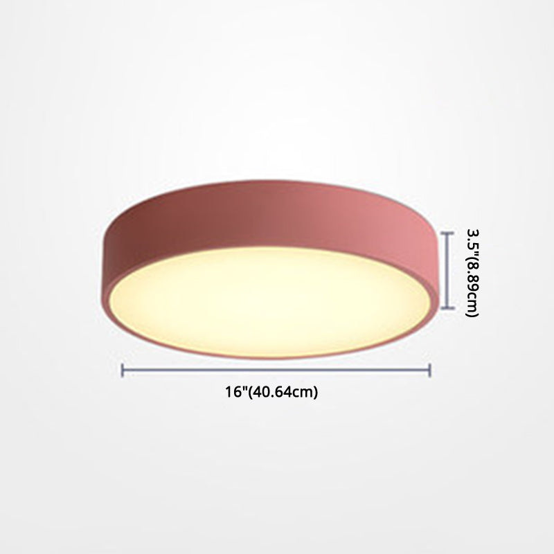 Round Flush Mount Lighting 1 Light Aluminum Minimalist Flush Ceiling Light Fixtures Clearhalo 'Ceiling Lights' 'Close To Ceiling Lights' 'Close to ceiling' 'Flush mount' Lighting' 2590479
