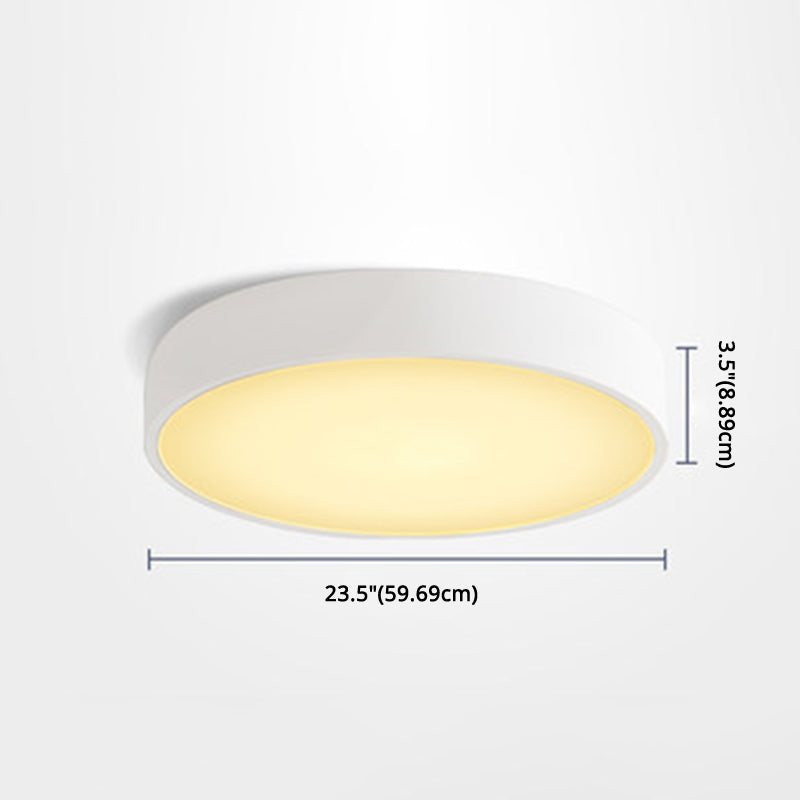 Round Flush Mount Lighting 1 Light Aluminum Minimalist Flush Ceiling Light Fixtures Clearhalo 'Ceiling Lights' 'Close To Ceiling Lights' 'Close to ceiling' 'Flush mount' Lighting' 2590486