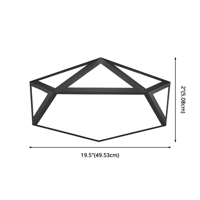 Diamond Flush Mount Ceiling Light Modernist Acrylic Ceiling Flush Mount for Living Room Clearhalo 'Ceiling Lights' 'Close To Ceiling Lights' 'Close to ceiling' 'Flush mount' Lighting' 2590600