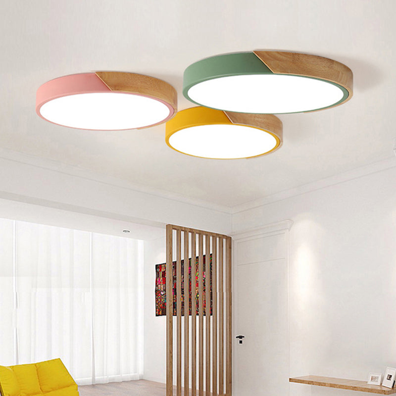 Round Flush Mount Light Fixtures Contemporary Acrylic Ceiling Light Fixtures for Bedroom Clearhalo 'Ceiling Lights' 'Close To Ceiling Lights' 'Close to ceiling' 'Flush mount' Lighting' 2590619