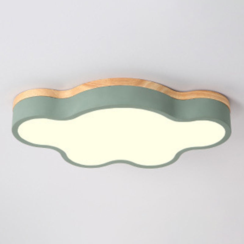 Cloud Flush Mount Lights Modernist Acrylic Ceiling Mount Light Fixture for Bedroom Green Clearhalo 'Ceiling Lights' 'Close To Ceiling Lights' 'Close to ceiling' 'Flush mount' Lighting' 2590637