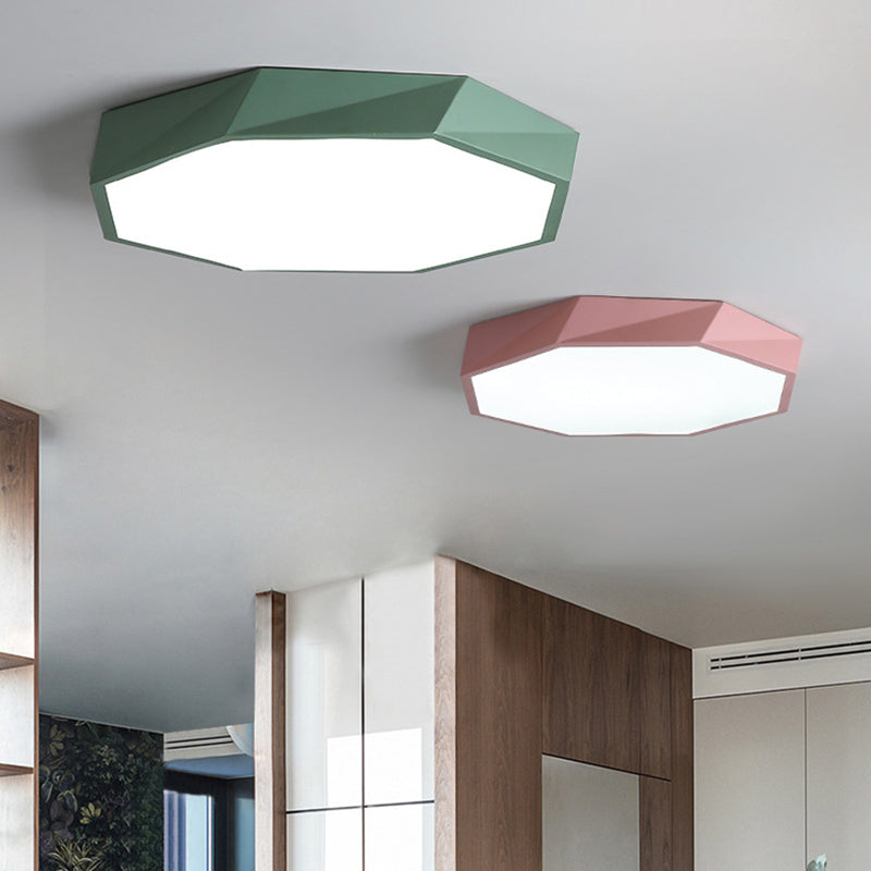 Faceted Flush Mount Ceiling Light Contemporary Acrylic Ceiling Mount Chandelier for Bedroom Clearhalo 'Ceiling Lights' 'Close To Ceiling Lights' 'Close to ceiling' 'Flush mount' Lighting' 2590699