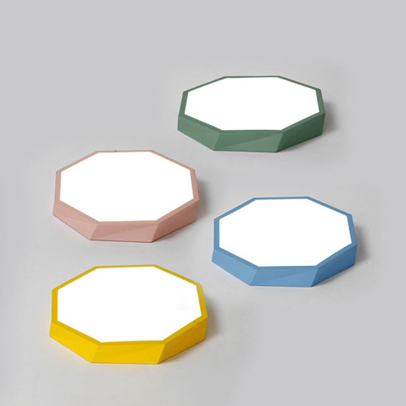 Faceted Flush Mount Ceiling Light Contemporary Acrylic Ceiling Mount Chandelier for Bedroom Clearhalo 'Ceiling Lights' 'Close To Ceiling Lights' 'Close to ceiling' 'Flush mount' Lighting' 2590708