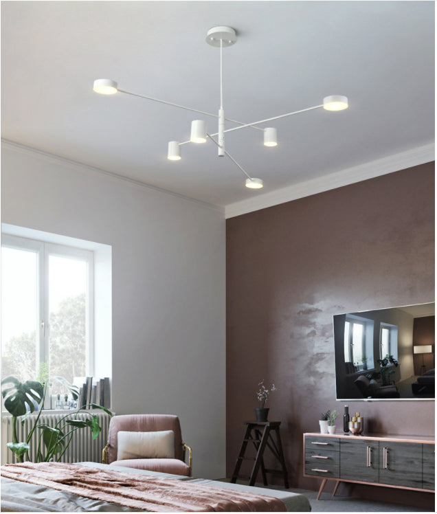 Starburst Ceiling Chandelier Contemporary Metal Hanging Ceiling Light for Living Room Clearhalo 'Ceiling Lights' 'Chandeliers' 'Modern Chandeliers' 'Modern' Lighting' 2590767