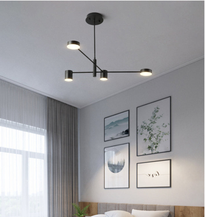 Starburst Ceiling Chandelier Contemporary Metal Hanging Ceiling Light for Living Room Clearhalo 'Ceiling Lights' 'Chandeliers' 'Modern Chandeliers' 'Modern' Lighting' 2590768