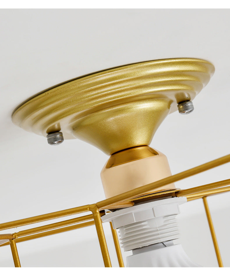 Star Semi Flush Chandelier Industrial Style Metal Ceiling Mount Chandelier for Bedroom Clearhalo 'Ceiling Lights' 'Close To Ceiling Lights' 'Close to ceiling' 'Semi-flushmount' Lighting' 2590859