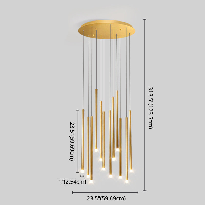LED Sticks Pendant Lighting Minimalistic Metal Staircase Ceiling Suspension Lamp with Acrylic Shade Clearhalo 'Ceiling Lights' 'Modern Pendants' 'Modern' 'Pendant Lights' 'Pendants' Lighting' 2592994