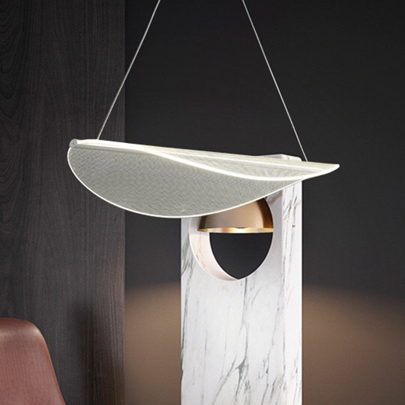 Acrylic Leaf Shaped Pendant Light Simplicity White LED Suspension Lighting for Bedroom Clearhalo 'Ceiling Lights' 'Modern Pendants' 'Modern' 'Pendant Lights' 'Pendants' Lighting' 2593088