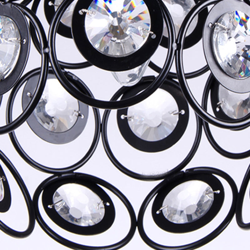 Crystal Hollowed-out Pendant Lamp Minimalist Modern Hanging Light Fixture in Dome Shape Clearhalo 'Ceiling Lights' 'Modern Pendants' 'Modern' 'Pendant Lights' 'Pendants' Lighting' 2593144