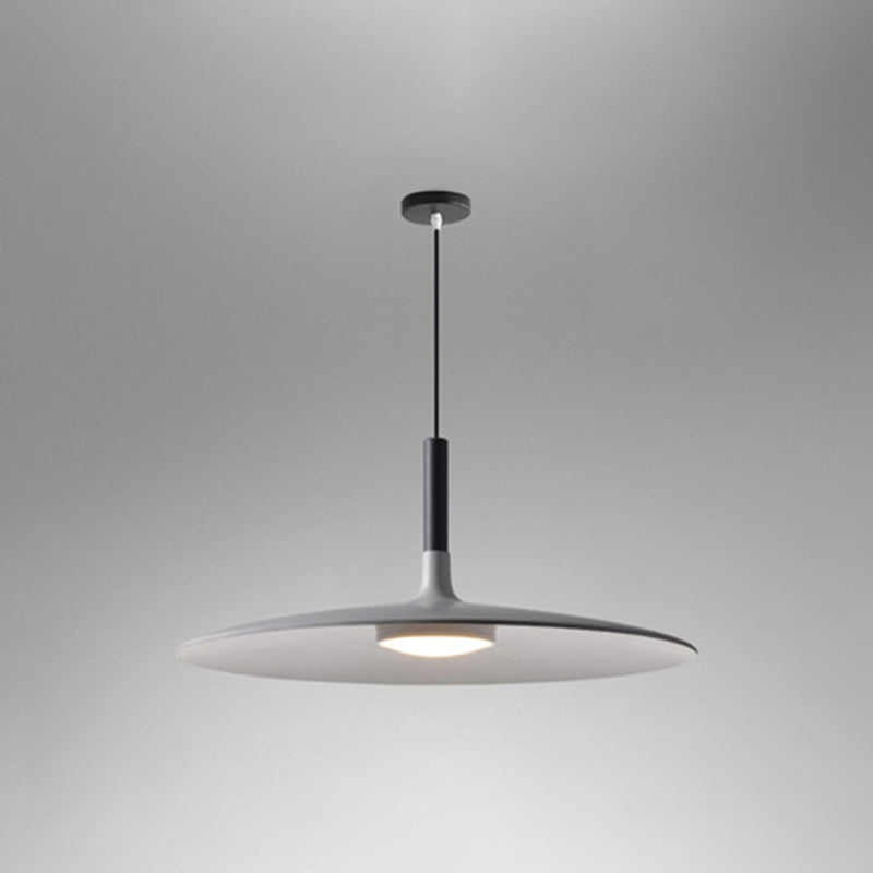 Flying Saucer LED Suspension Lamp Novelty Minimalist Metal Restaurant Hanging Pendant Grey 14" Clearhalo 'Ceiling Lights' 'Modern Pendants' 'Modern' 'Pendant Lights' 'Pendants' Lighting' 2593363