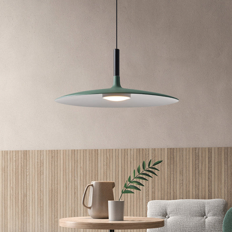 Flying Saucer LED Suspension Lamp Novelty Minimalist Metal Restaurant Hanging Pendant Clearhalo 'Ceiling Lights' 'Modern Pendants' 'Modern' 'Pendant Lights' 'Pendants' Lighting' 2593398