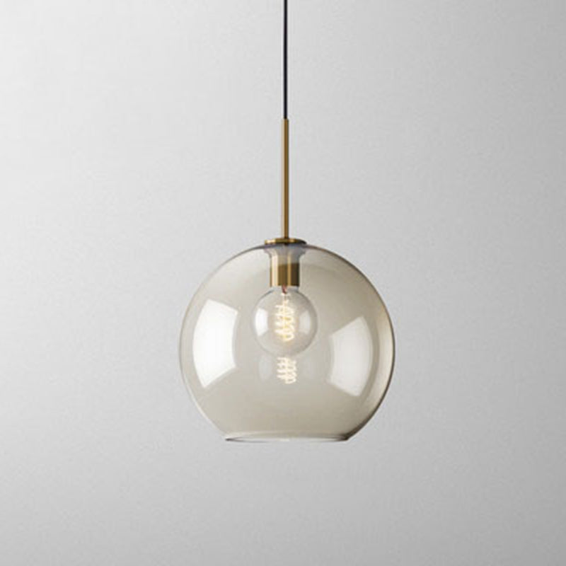 1-Light Pendant Lamp Vintage Cafe Hanging Light with Geometric Glass Shade in Brass Clearhalo 'Art Deco Pendants' 'Cast Iron' 'Ceiling Lights' 'Ceramic' 'Crystal' 'Industrial Pendants' 'Industrial' 'Metal' 'Middle Century Pendants' 'Pendant Lights' 'Pendants' 'Tiffany' Lighting' 2593776