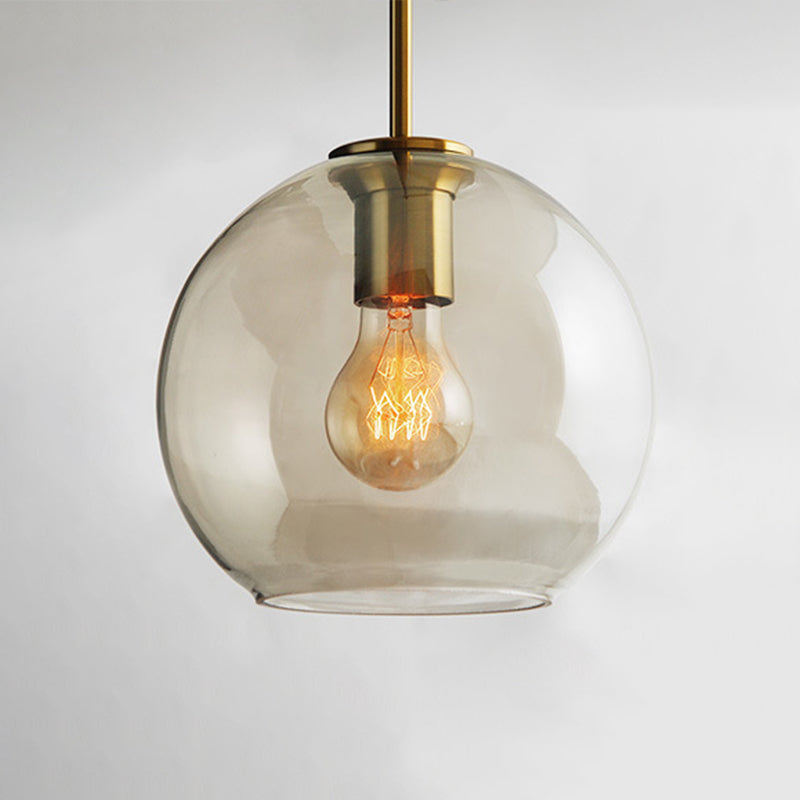 1-Light Pendant Lamp Vintage Cafe Hanging Light with Geometric Glass Shade in Brass Clearhalo 'Art Deco Pendants' 'Cast Iron' 'Ceiling Lights' 'Ceramic' 'Crystal' 'Industrial Pendants' 'Industrial' 'Metal' 'Middle Century Pendants' 'Pendant Lights' 'Pendants' 'Tiffany' Lighting' 2593782
