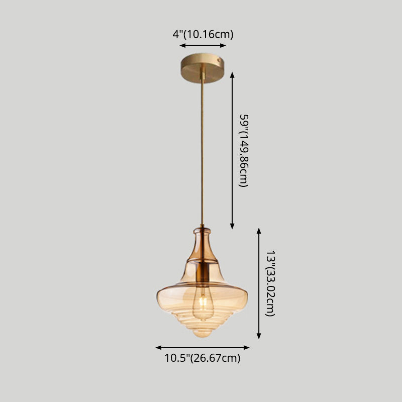 1 Head Spool Shaped Ceiling Pendant Light Retro Glass Hanging Light Fixture for Restaurant Clearhalo 'Art Deco Pendants' 'Cast Iron' 'Ceiling Lights' 'Ceramic' 'Crystal' 'Industrial Pendants' 'Industrial' 'Metal' 'Middle Century Pendants' 'Pendant Lights' 'Pendants' 'Tiffany' Lighting' 2593852