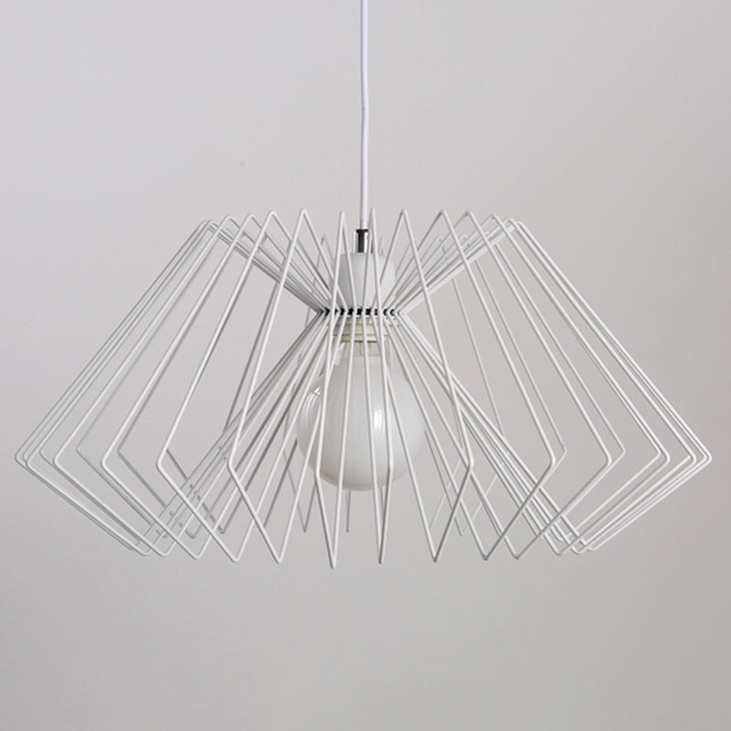 Metal Spider Web Shaped Hanging Lamp Vintage 1-Light Cafe Pendant Light Fixture Clearhalo 'Art Deco Pendants' 'Black' 'Cast Iron' 'Ceiling Lights' 'Ceramic' 'Crystal' 'Industrial Pendants' 'Industrial' 'Metal' 'Middle Century Pendants' 'Pendant Lights' 'Pendants' 'Rustic Pendants' 'Tiffany' Lighting' 2593920