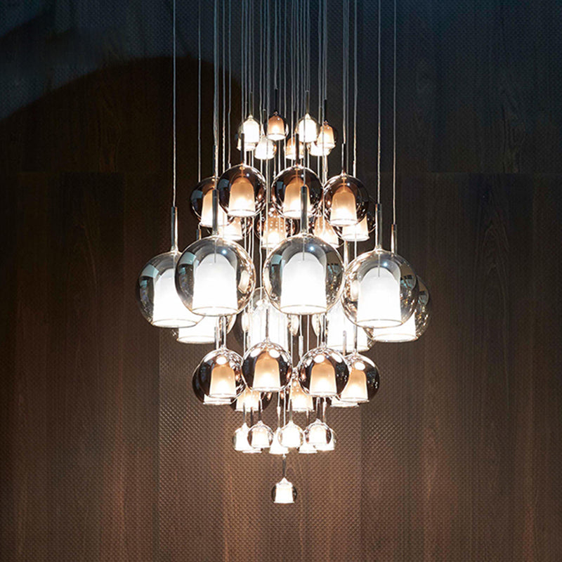 Electroplate Polishing Glass Hanging Light Ball Shape Modern Simplicity 1-Light Pendant Lamp for Dining Room Bedroom Clearhalo 'Ceiling Lights' 'Modern Pendants' 'Modern' 'Pendant Lights' 'Pendants' Lighting' 2594169