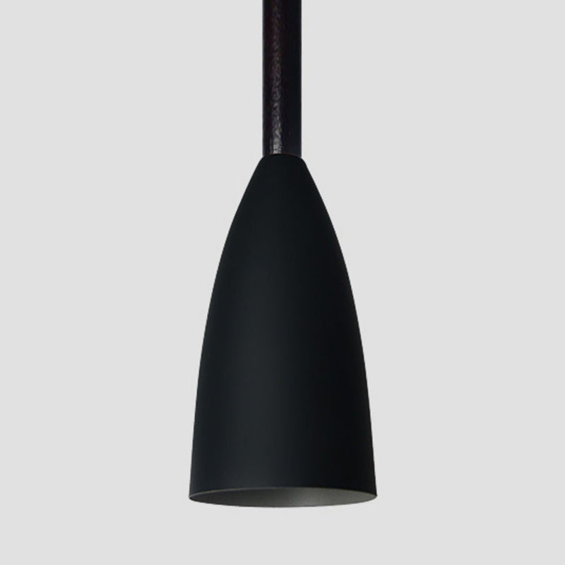 Goblet Shaped Down Lighting Pendant Lamp Macaroon Metal Single Light Hanging Light for Dining Room Clearhalo 'Ceiling Lights' 'Modern Pendants' 'Modern' 'Pendant Lights' 'Pendants' Lighting' 2594412