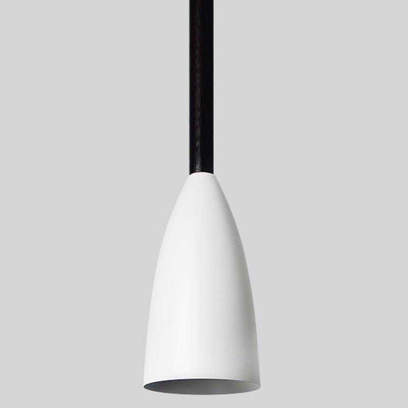 Goblet Shaped Down Lighting Pendant Lamp Macaroon Metal Single Light Hanging Light for Dining Room Clearhalo 'Ceiling Lights' 'Modern Pendants' 'Modern' 'Pendant Lights' 'Pendants' Lighting' 2594413